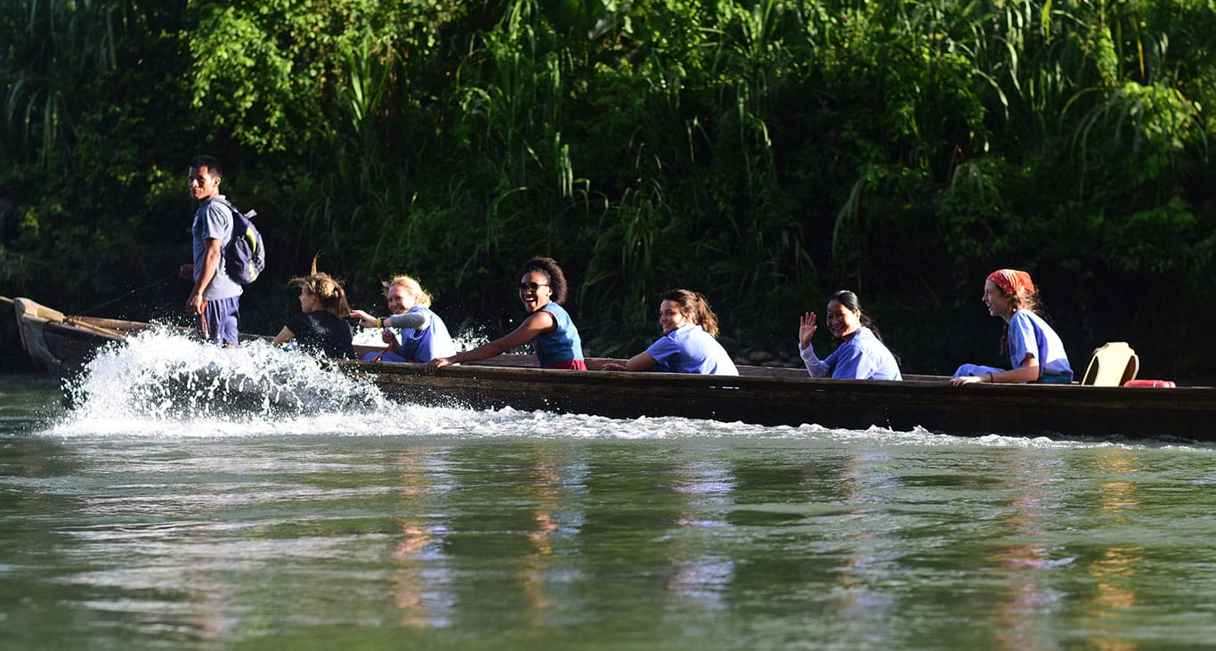Medical Mission Trips to Panama: commuting by canoe